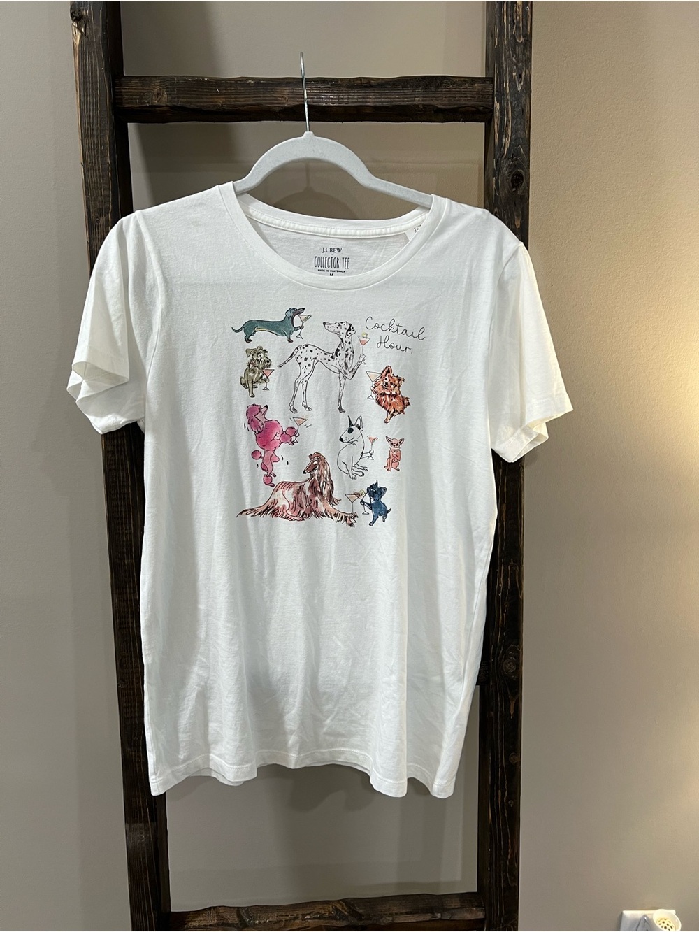 J Crew Cocktail Hour Dog Tee